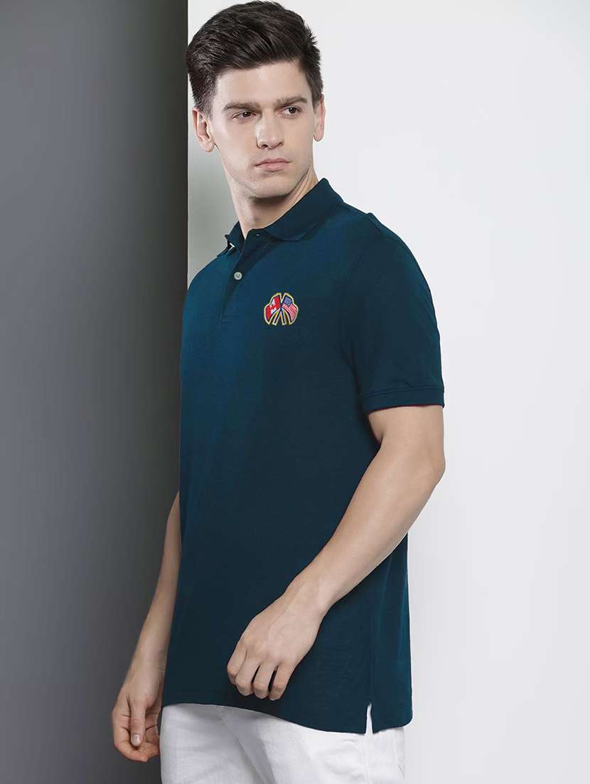 men short sleeves plain polo t-shirt