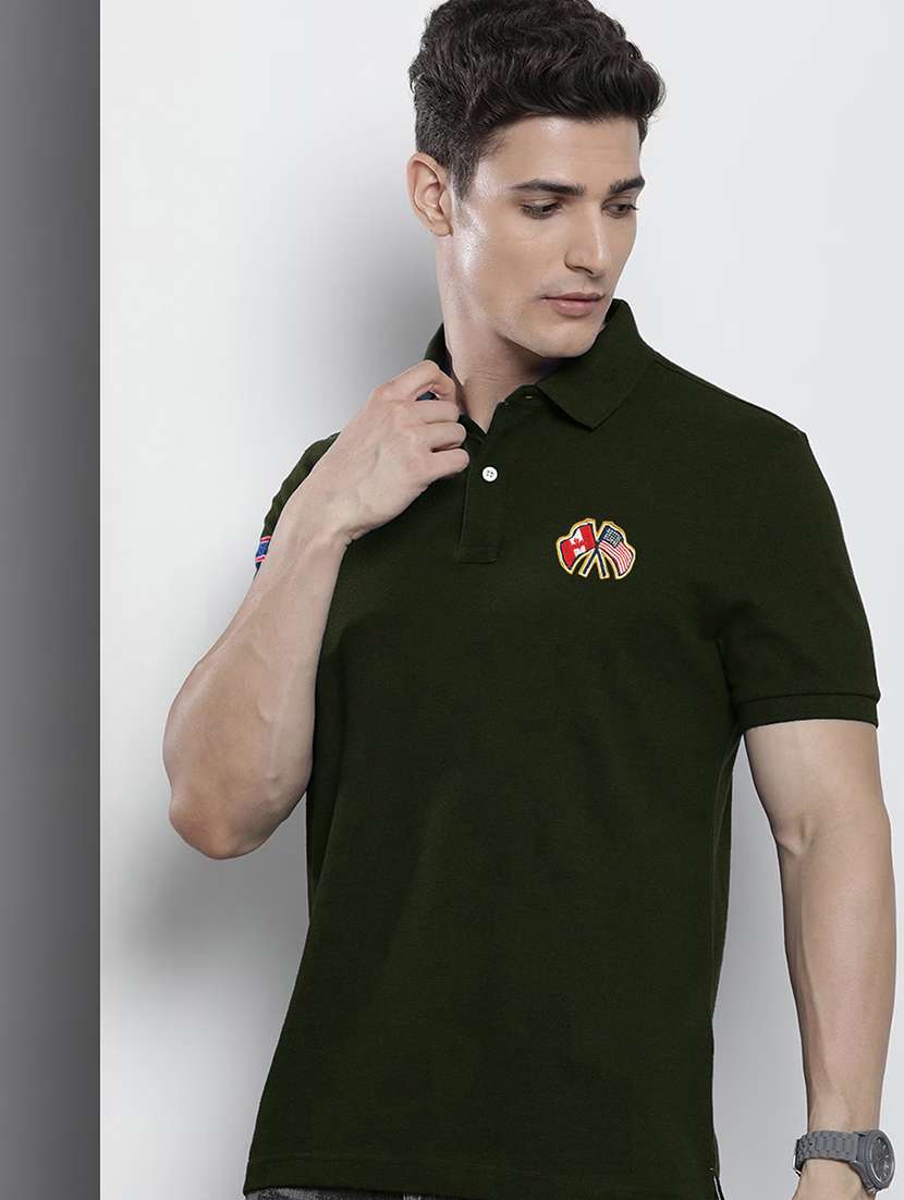 men short sleeves plain polo t-shirt