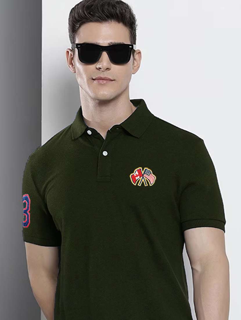 men short sleeves plain polo t-shirt - 21707907 -  Standard Image - 3