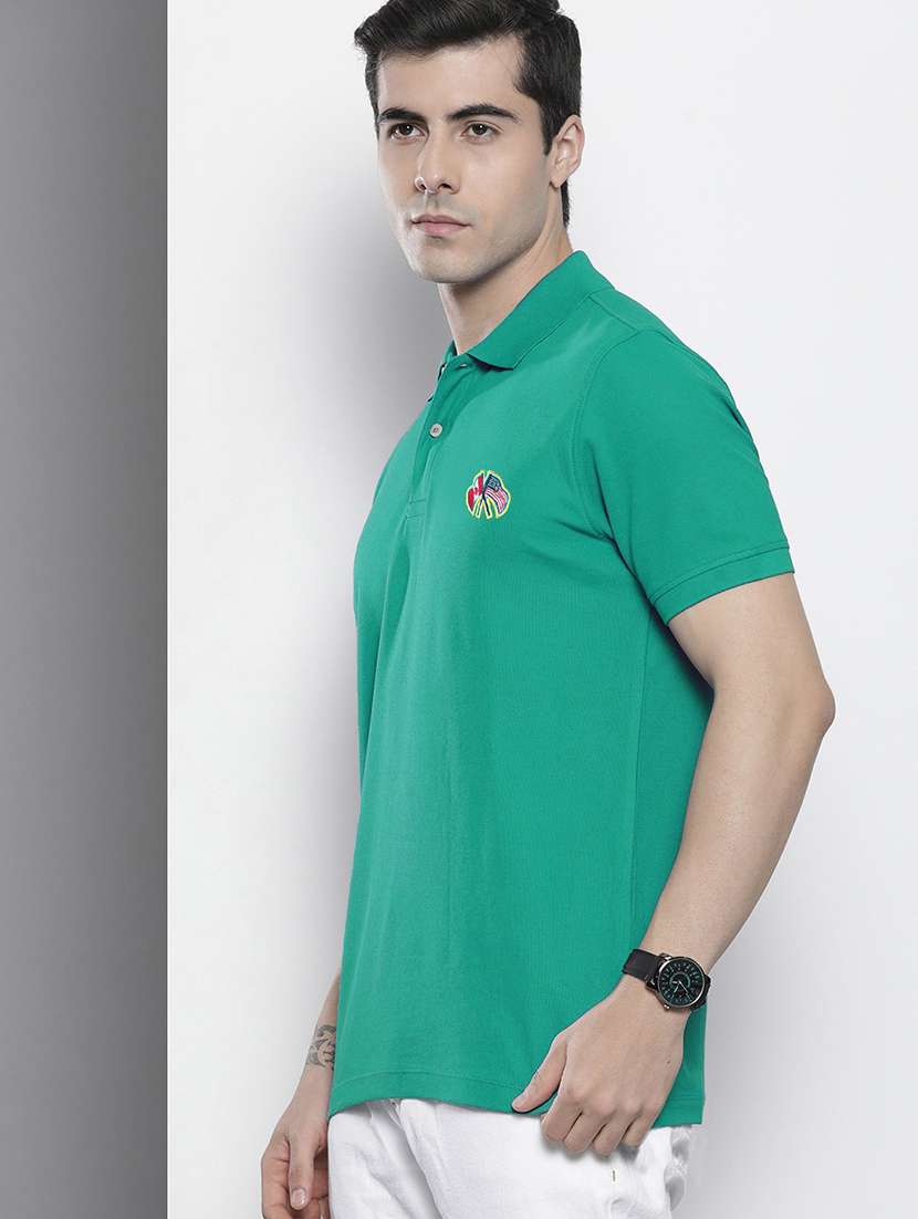 men short sleeves plain polo t-shirt
