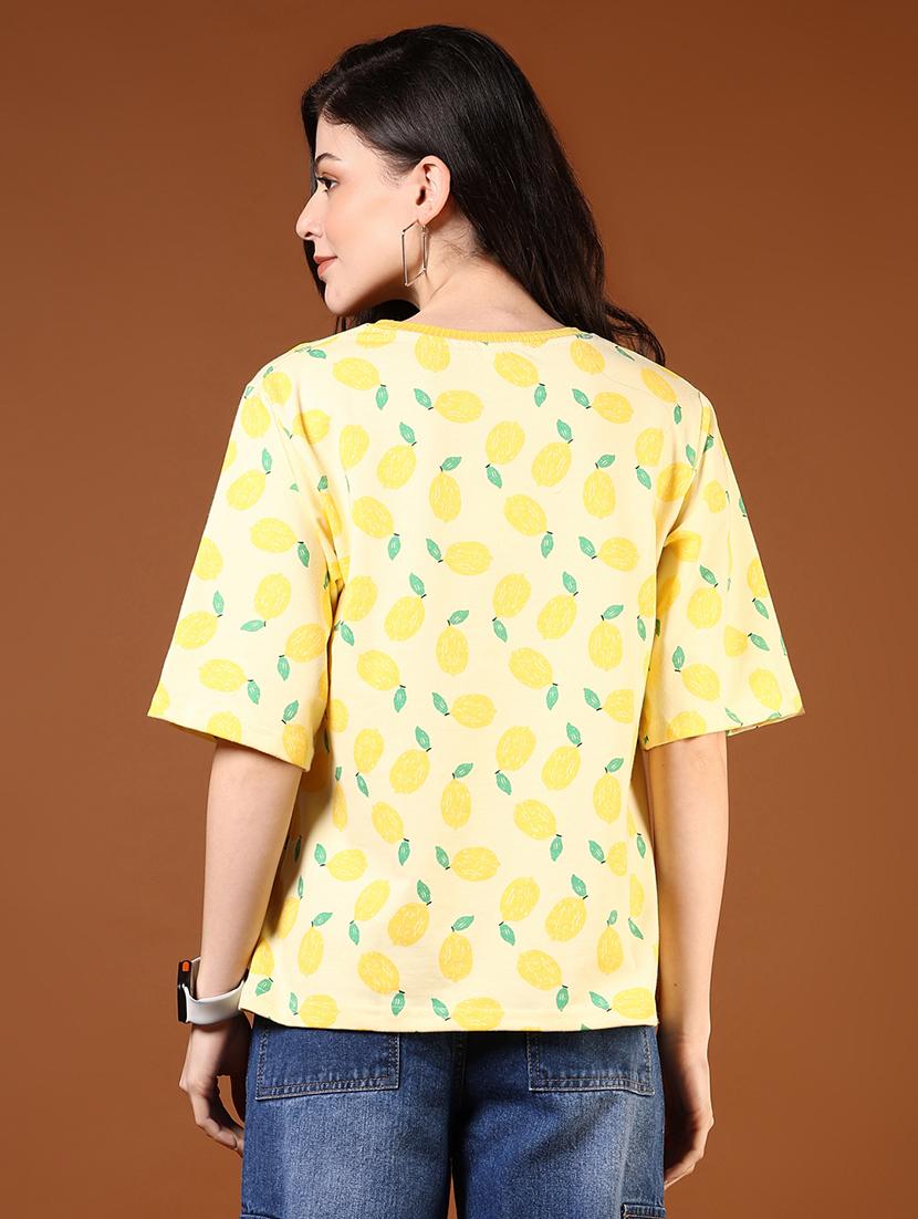 women printed short sleeves oversized t-shirt - 21708305 - Standard Image - 3