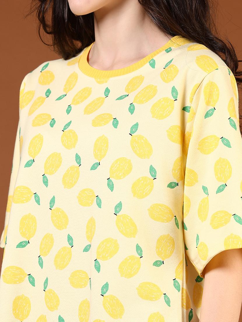 women printed short sleeves oversized t-shirt - 21708305 - Standard Image - 5