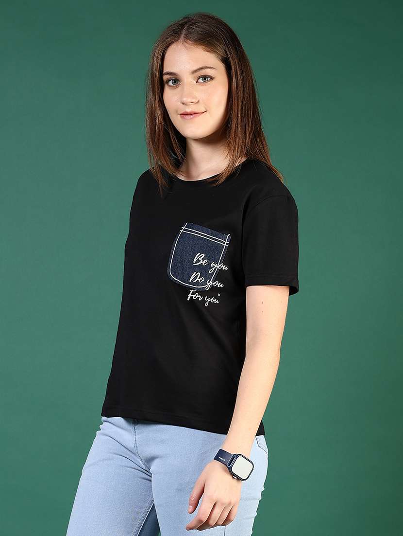 women printed short sleeve regular fit t-shirt - 21708310 -  Standard Image - 3