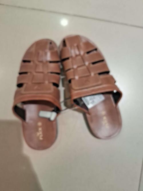 tan pu (polyurethane) flip flops - 21708322 -  Standard Image - 0