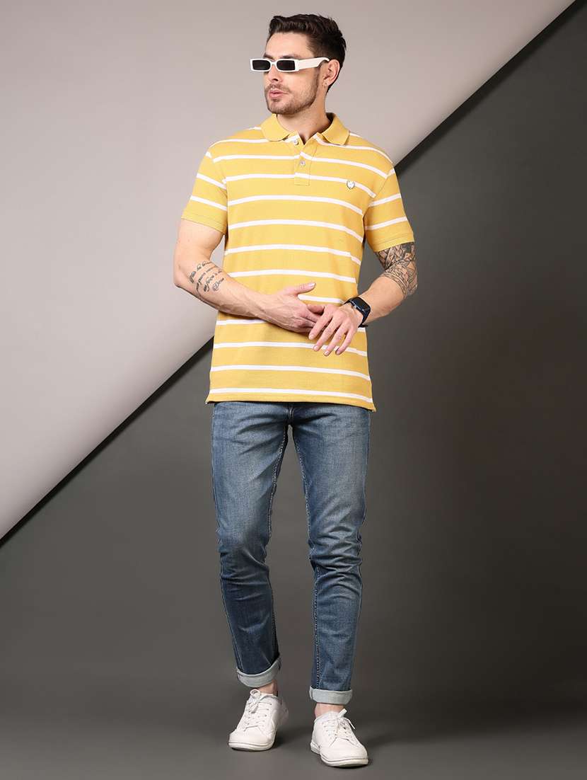 men striped short sleeves polo t-shirt - 21708374 -  Standard Image - 3