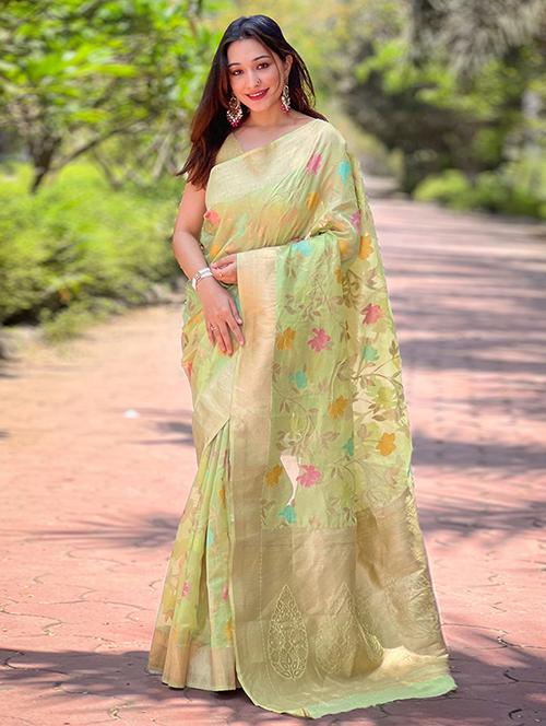 women self design kanjivaram saree with blouse - 21708447 - Standard Image - 0