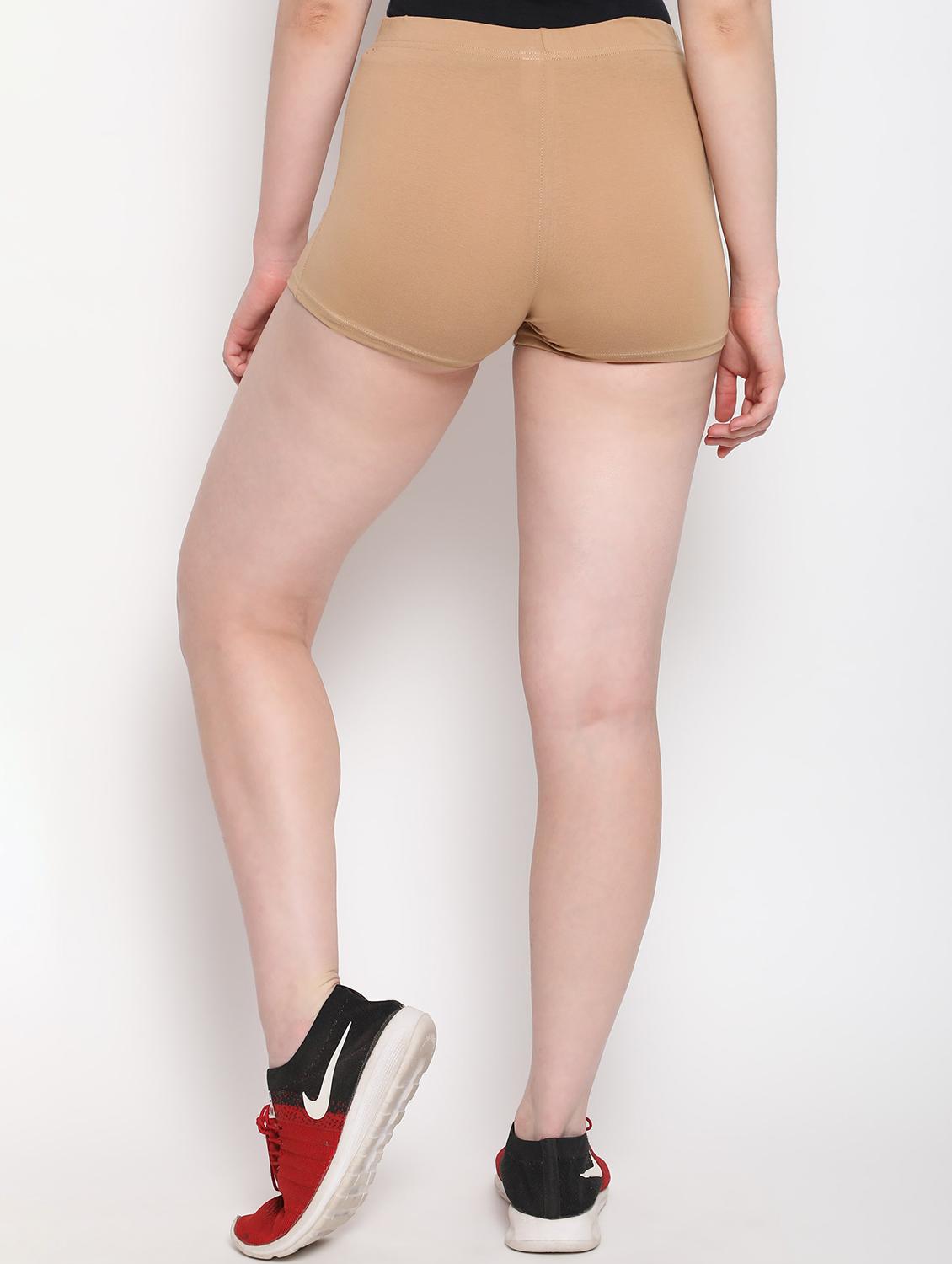 women pack of 2 solid cycling shorts - 21708571 - Standard Image - 3