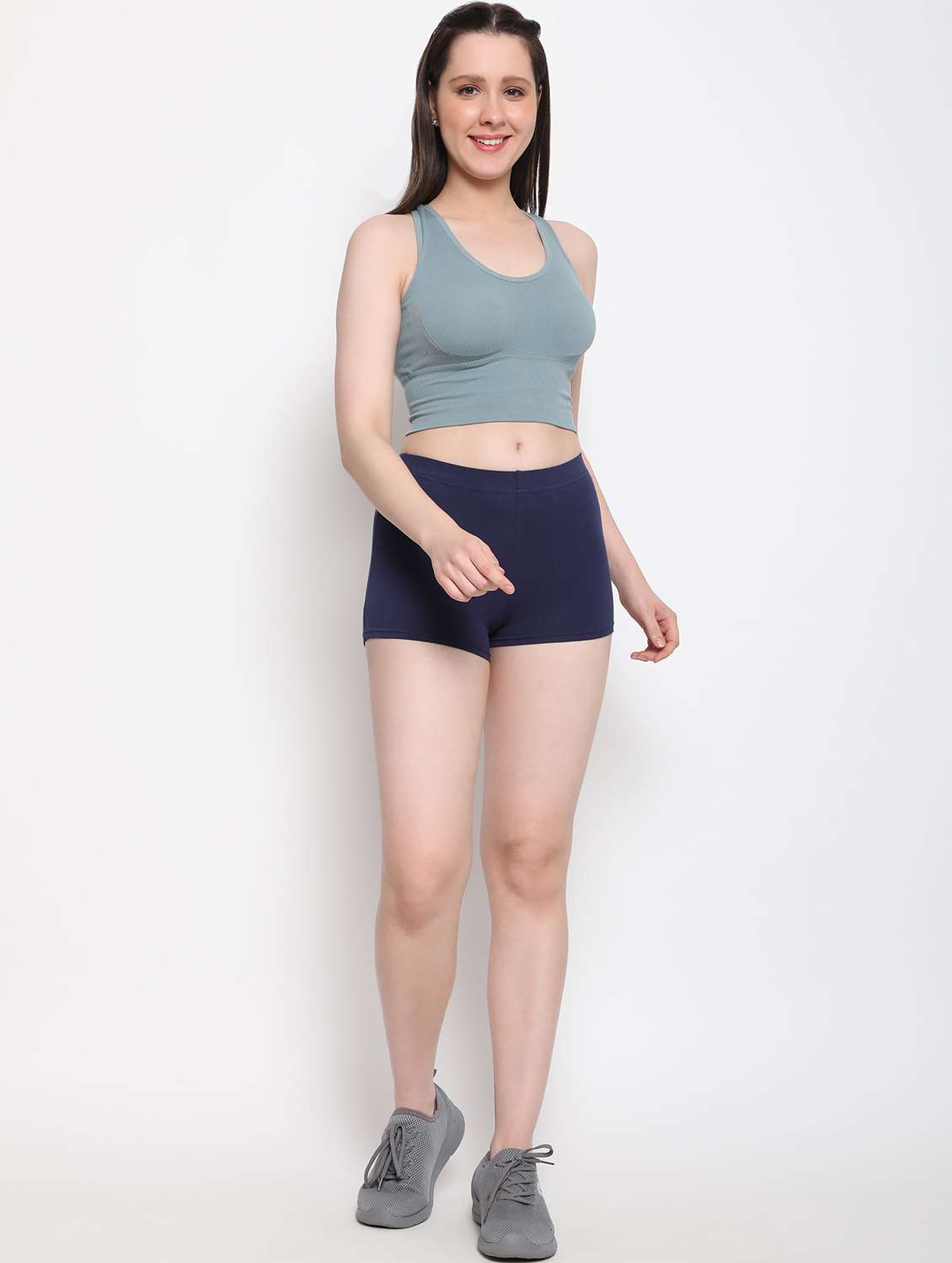 women pack of 2 solid cycling shorts - 21708574 -  Standard Image - 5