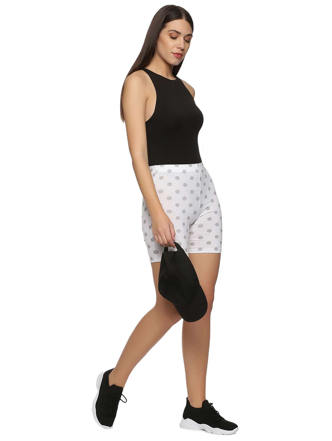 women mid rise printed cycling shorts - 21708587 - Standard Image - 3