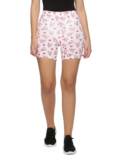 women mid rise printed cycling shorts - 21708590 - Standard Image - 0