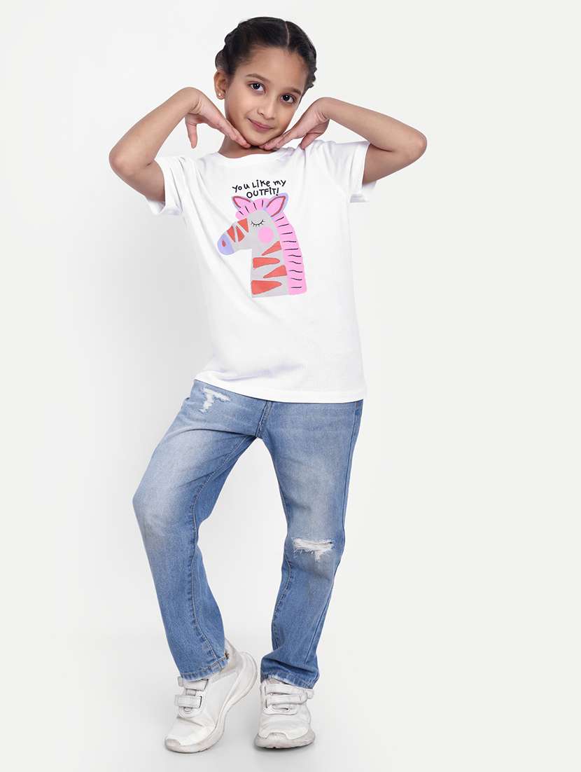 girls printed short sleeves tee - 21708604 -  Standard Image - 3