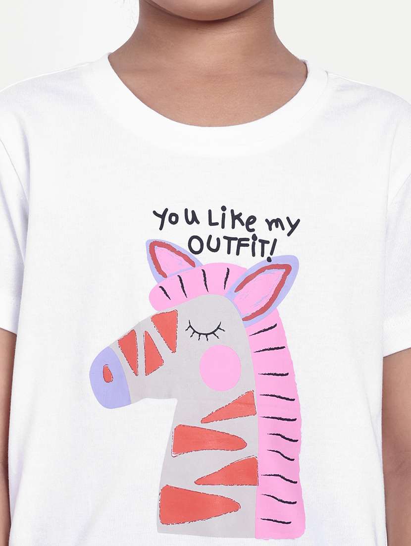 girls printed short sleeves tee - 21708604 -  Standard Image - 5