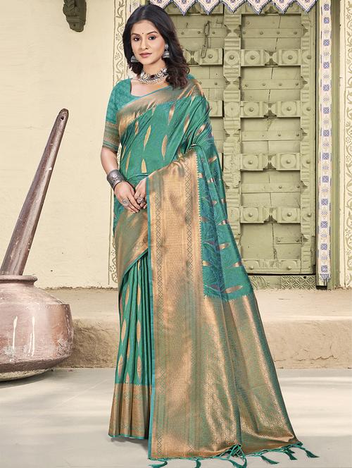 women self design banarasi saree with blouse - 21708834 -  Standard Image - 0