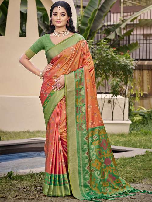 women self design bordered saree with blouse - 21708891 -  Standard Image - 0