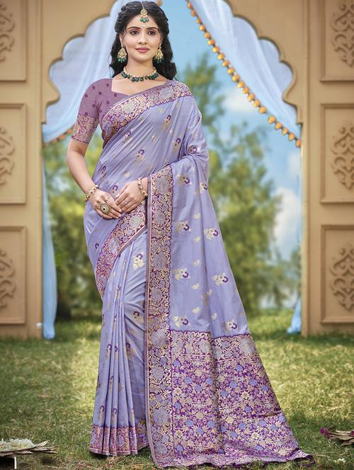 women self design banarasi saree with blouse - 21708965 - Standard Image - 0