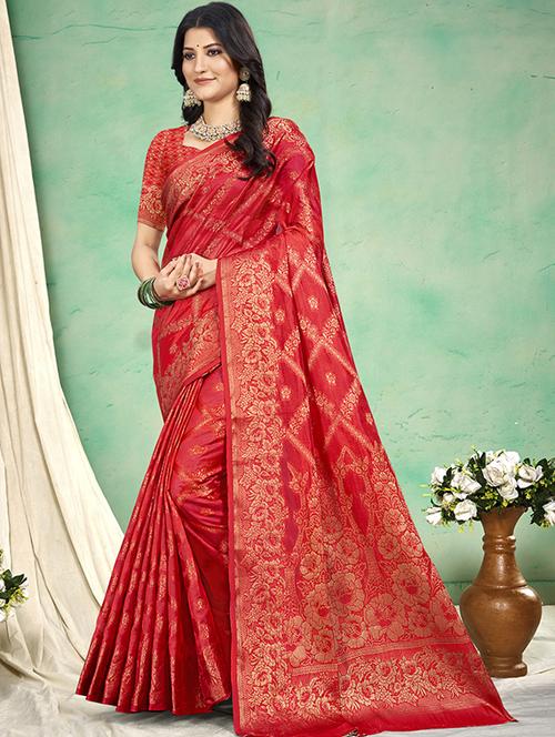 women self design banarasi saree with blouse - 21708990 -  Standard Image - 0