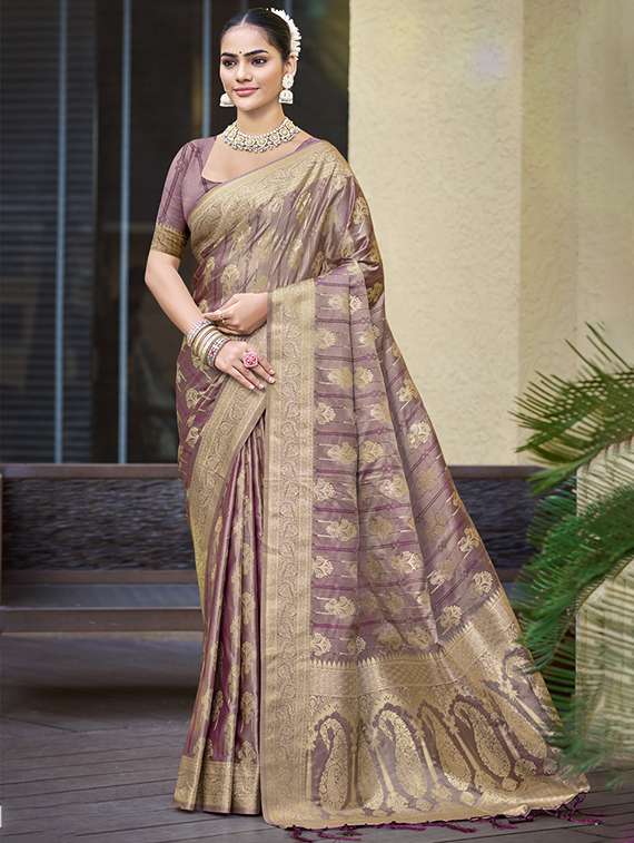 women self design banarasi saree with blouse - 21709019 - Zoom Image - 0