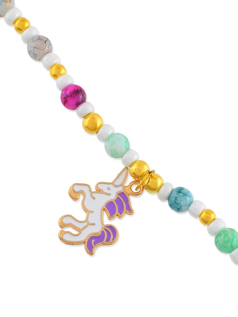 women multi color pearl beaded link bracelets - 21709021 -  Standard Image - 3