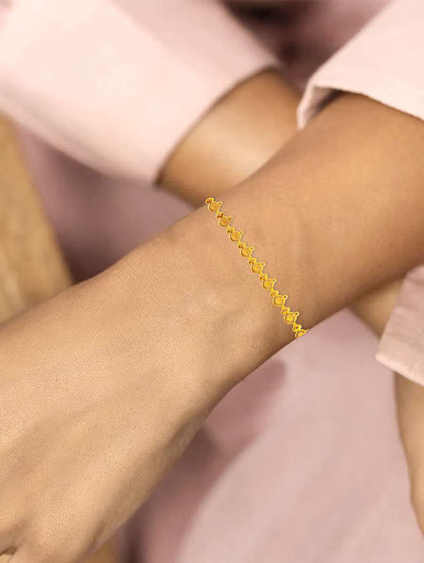 women gold plated links bracelet - 21709023 -  Standard Image - 5