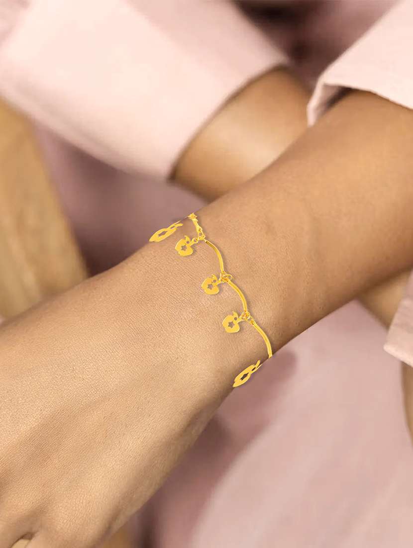 women gold plated links bracelet - 21709024 -  Standard Image - 5