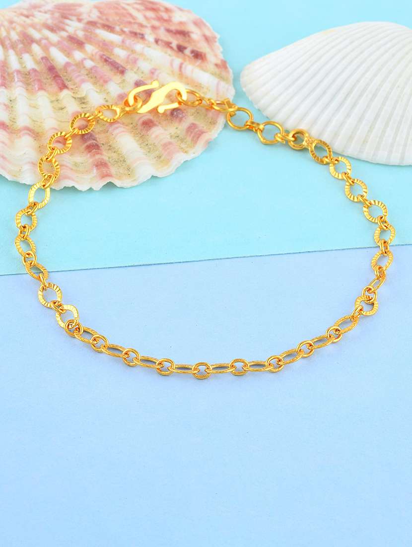 women gold plated links bracelet