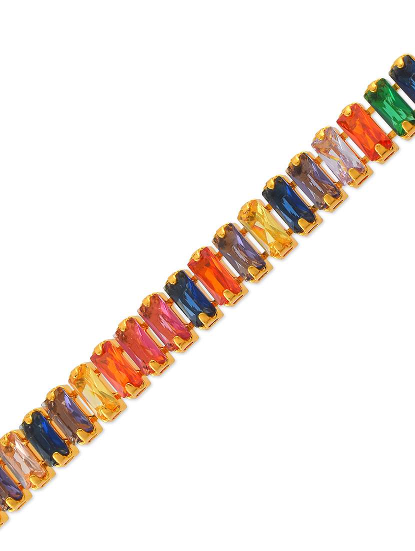 women gold-toned stones wraparound link bracelet - 21709135 -  Standard Image - 3
