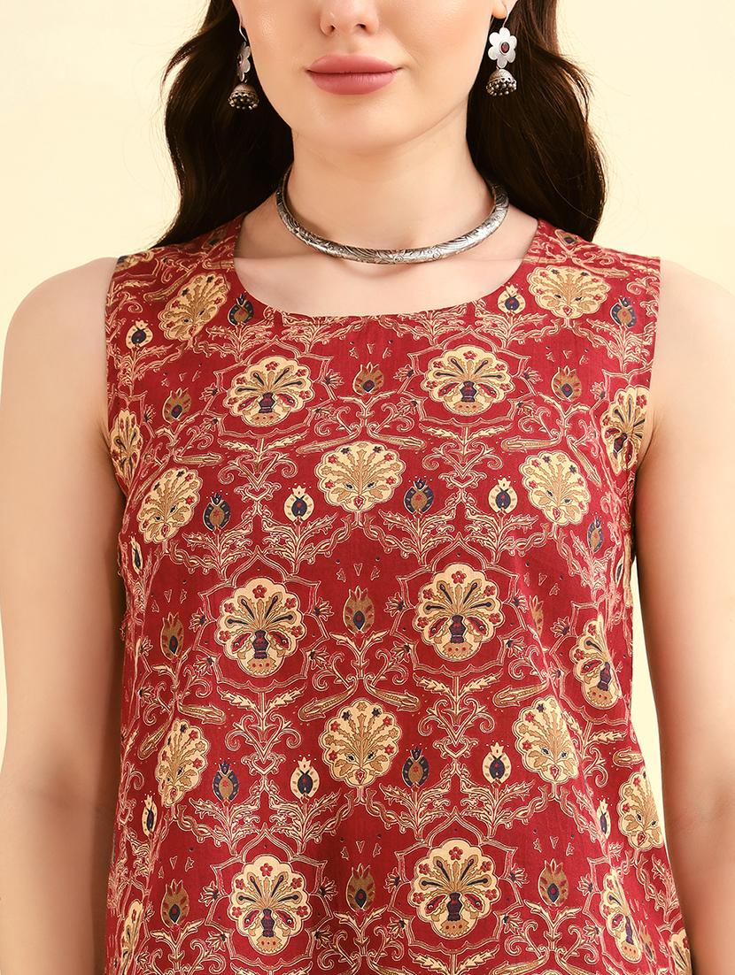 women floral printed round neck regular top - 21709137 - Standard Image - 5