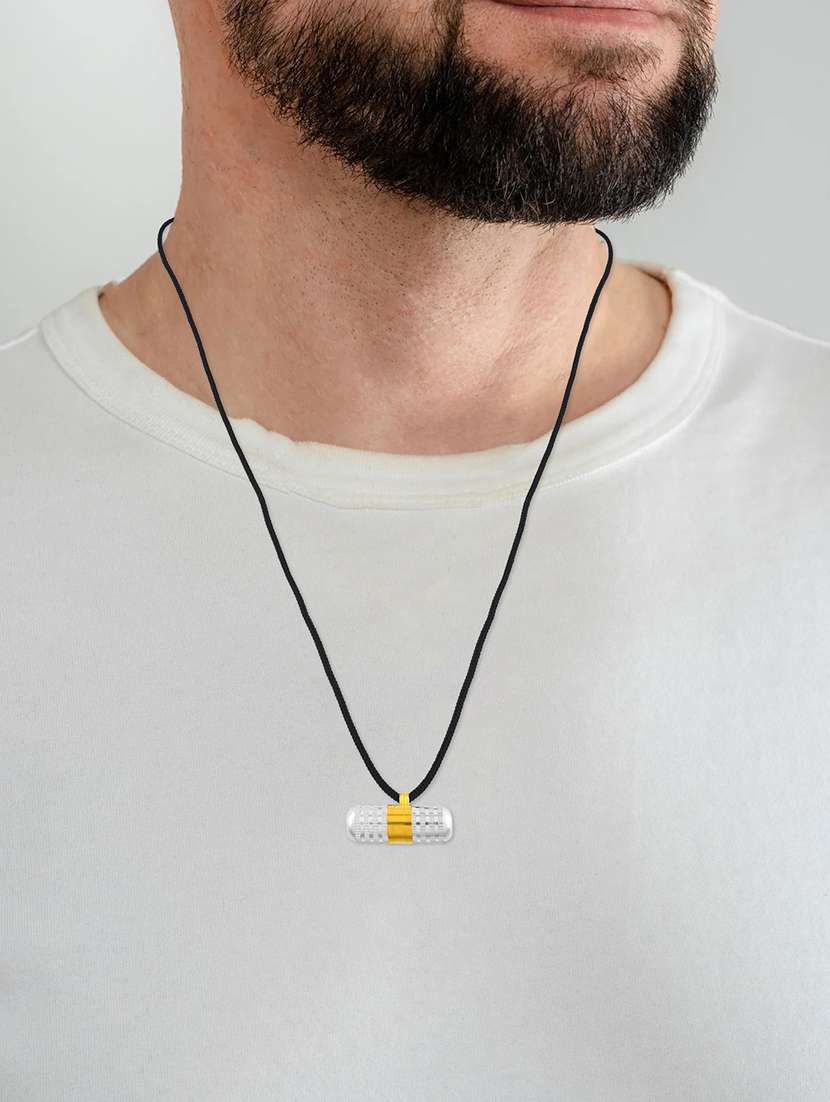 men silver plated openable tabij pendant - 21709283 - Standard Image - 5