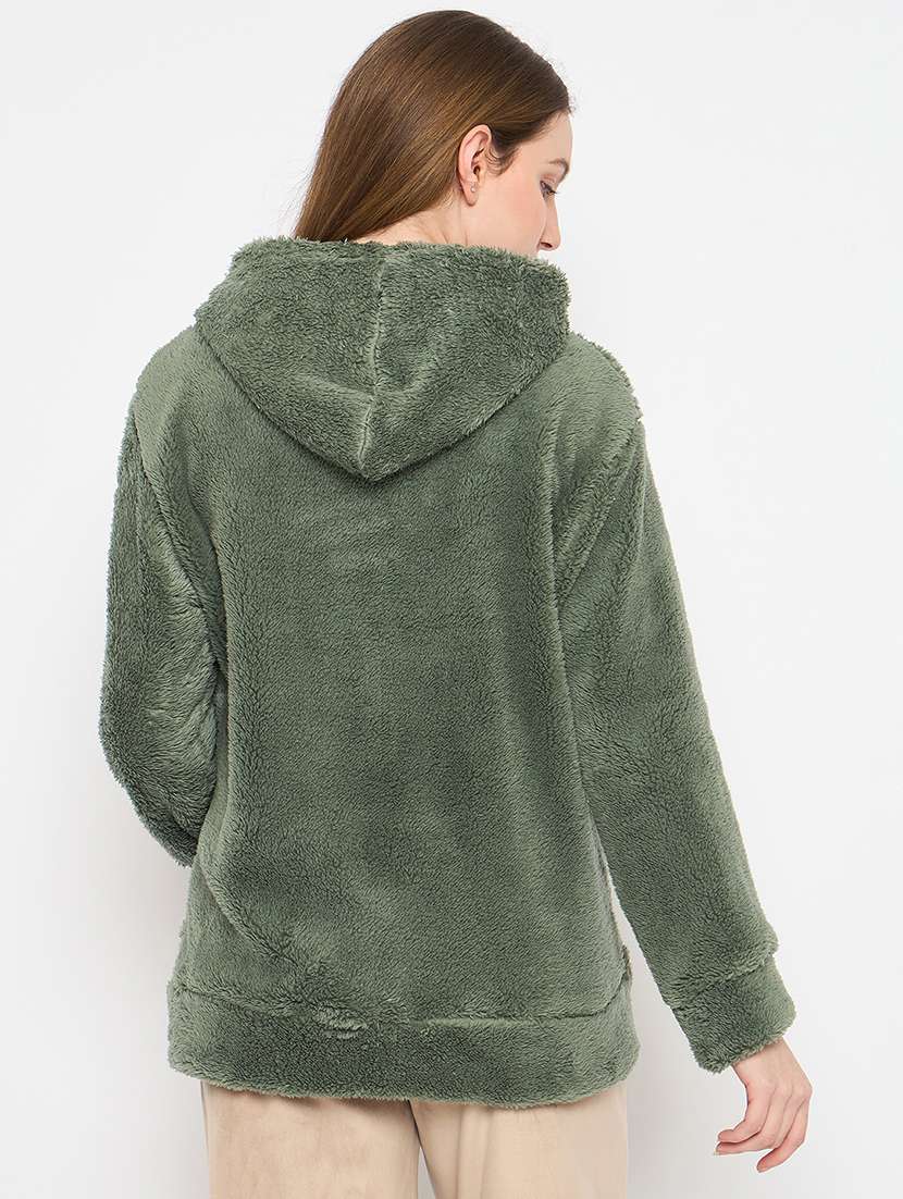 women long sleeves plain sweatshirt - 21709285 - Standard Image - 3