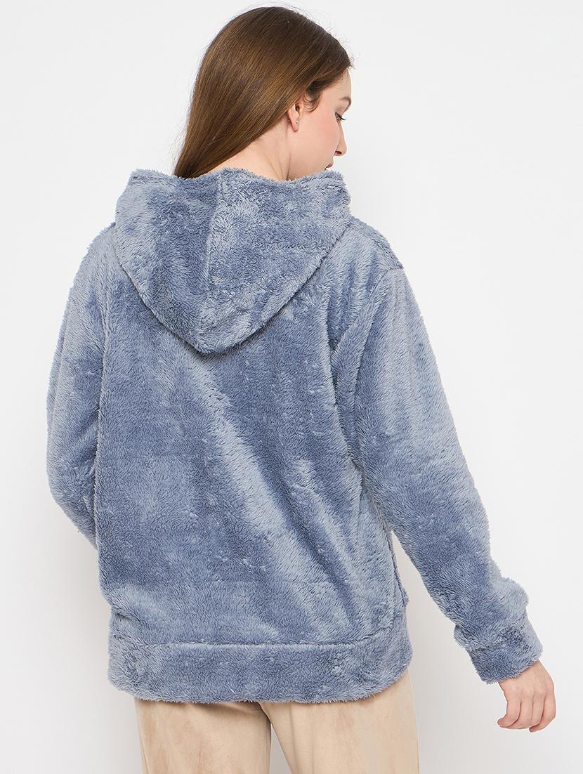 women long sleeves plain sweatshirt - 21709286 - Standard Image - 3
