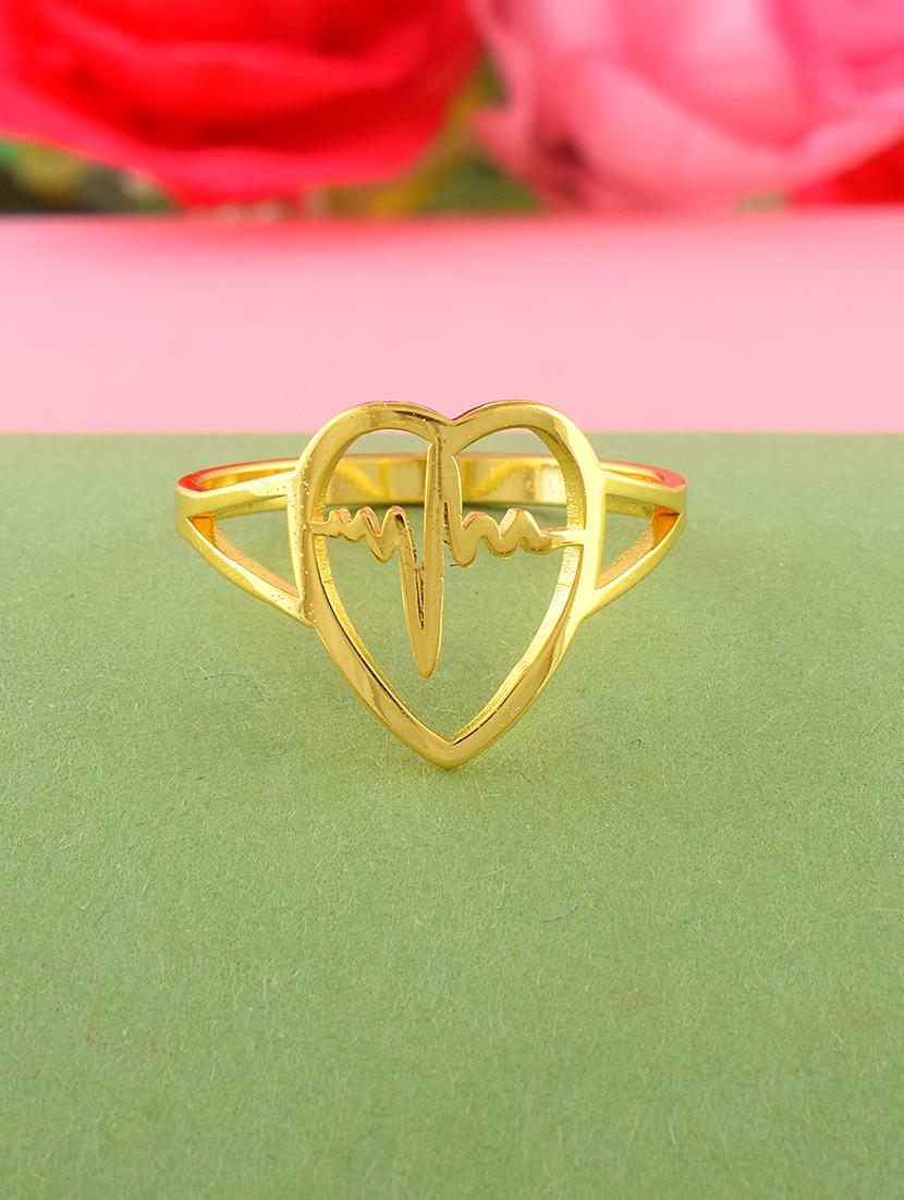 gold plated adjustable loop finger ring - 21709292 - Zoom Image - 0