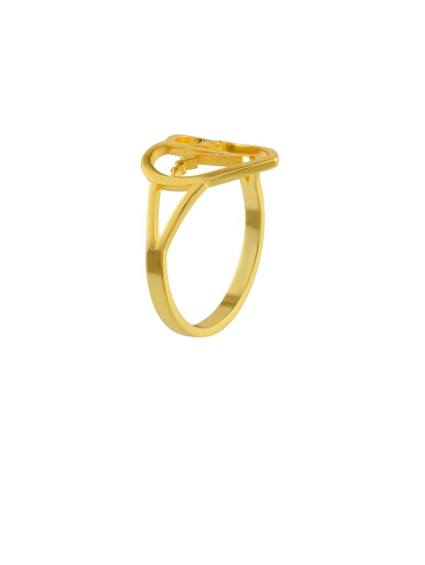 gold plated adjustable loop finger ring - 21709292 - Standard Image - 3