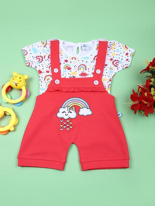 kids printed t-shirt & dungaree set  - 21709597 -  Standard Image - 0