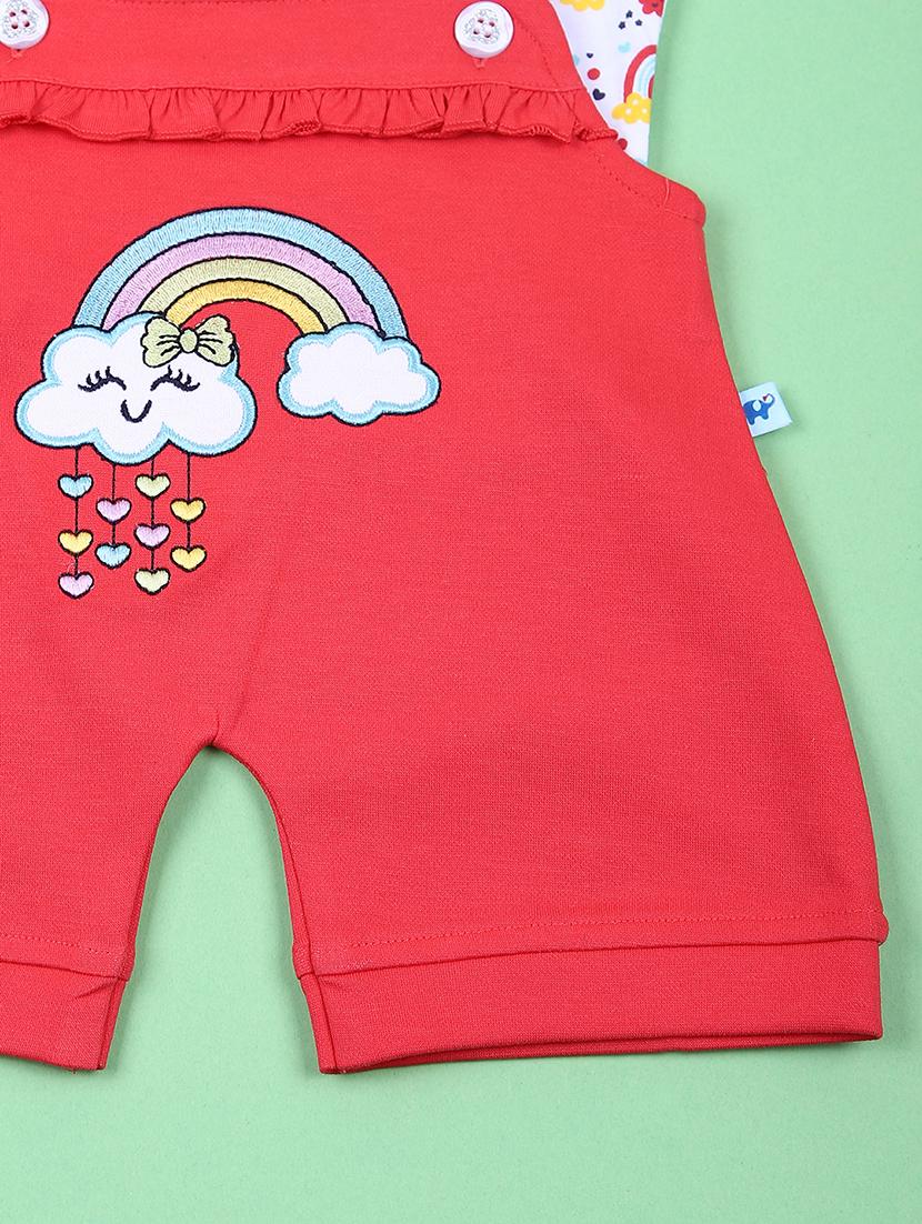 kids printed t-shirt & dungaree set - 21709597 - Standard Image - 3