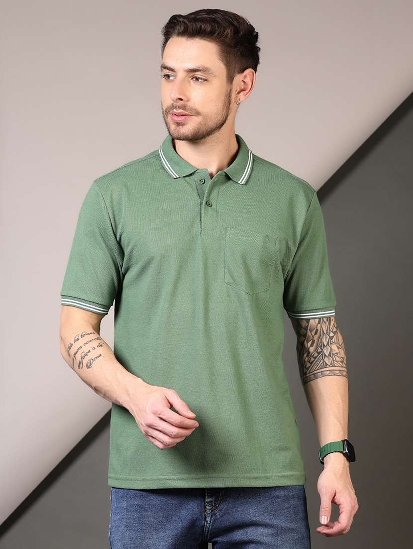 men short sleeves plain polo t-shirt