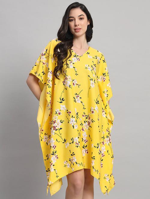 women printed relaxed fit kaftan dress - 21709741 - Standard Image - 0
