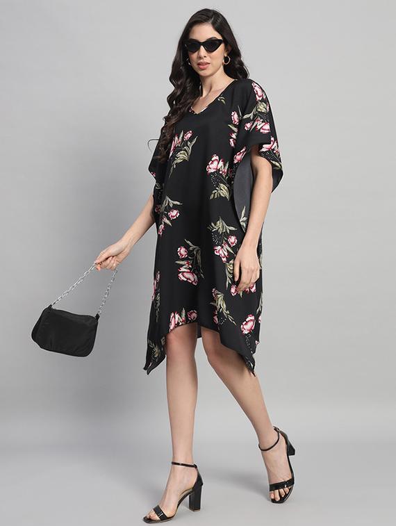women printed relaxed fit kaftan dress - 21709744 - Standard Image - 3