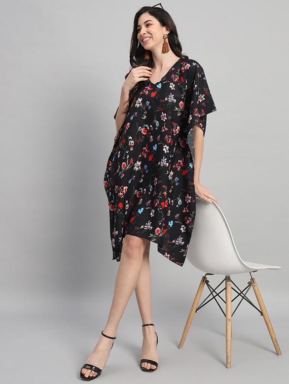 women printed relaxed fit kaftan dress - 21709745 - Standard Image - 3