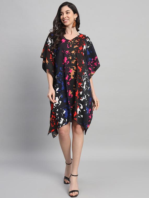 women printed relaxed fit kaftan dress - 21709749 - Standard Image - 3