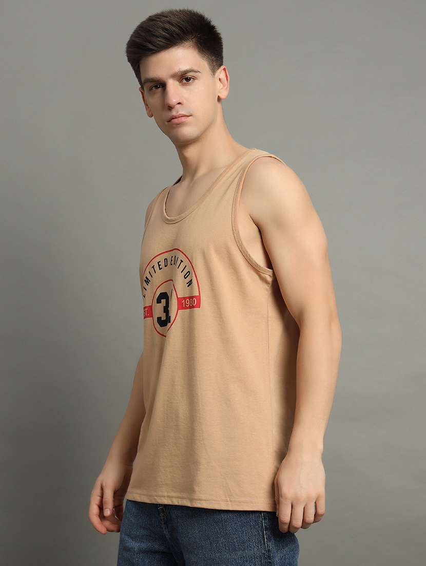 men typographic print round neck t-shirt