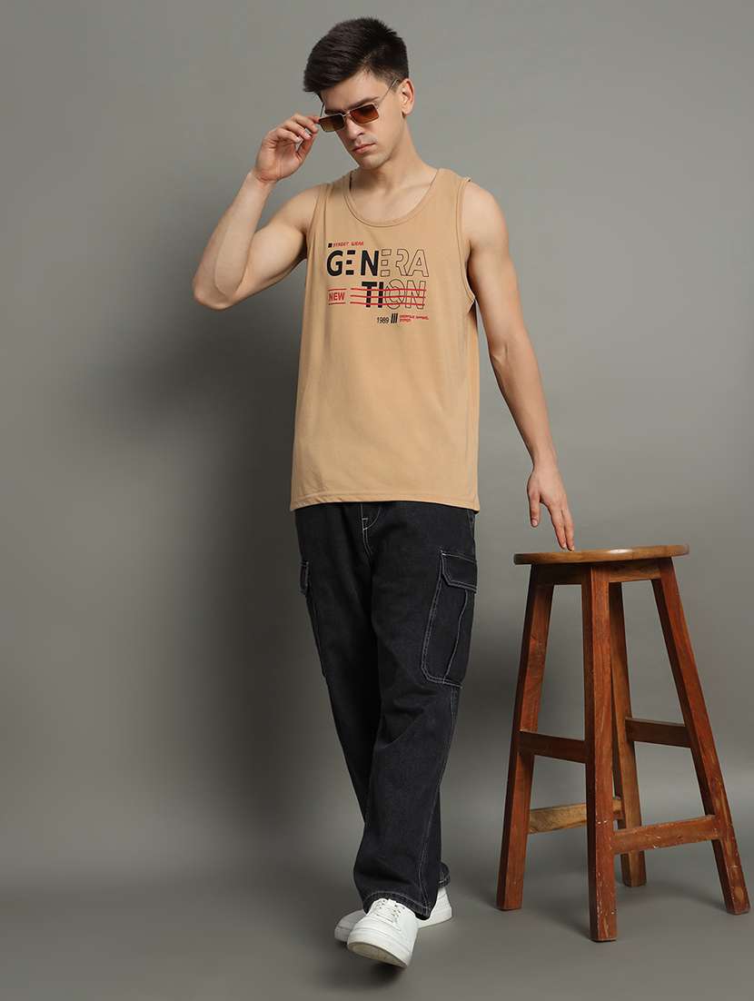 men typographic print round neck t-shirt - 21709933 -  Standard Image - 3