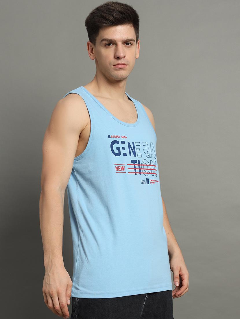 men typographic print round neck t-shirt - 21709935 - Zoom Image - 0