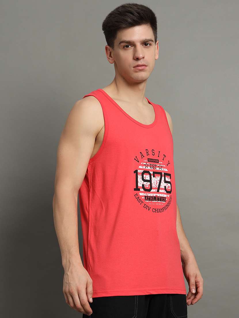 men typographic print round neck t-shirt