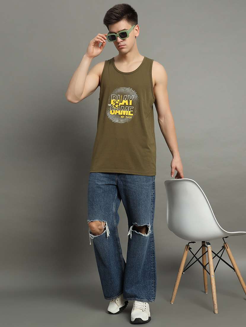 men typographic print round neck t-shirt - 21709945 -  Standard Image - 3