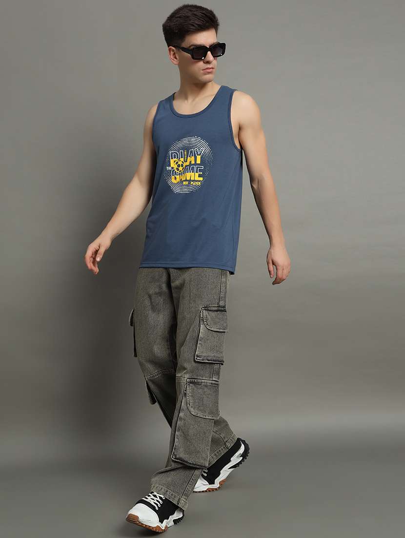 men typographic print round neck t-shirt - 21709946 -  Standard Image - 3