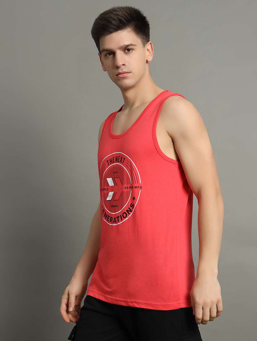 men typographic print round neck t-shirt