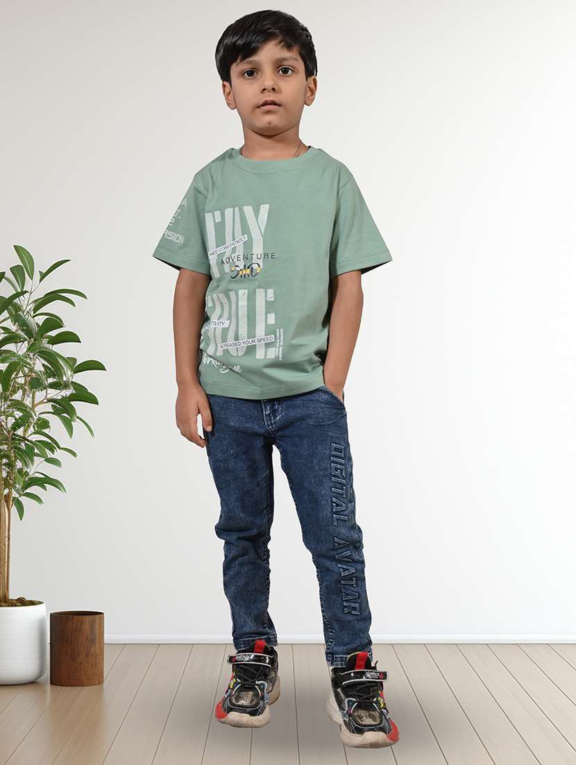 boys printed round neck t-shirt - 21710162 -  Standard Image - 3