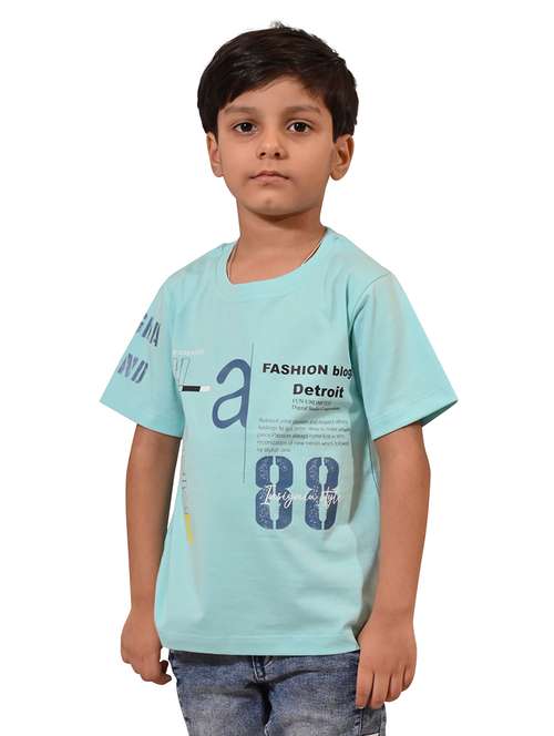 boys printed round neck t-shirt - 21710167 - Standard Image - 0