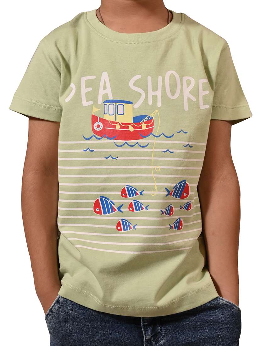 boys printed round neck t-shirt - 21710170 -  Standard Image - 3