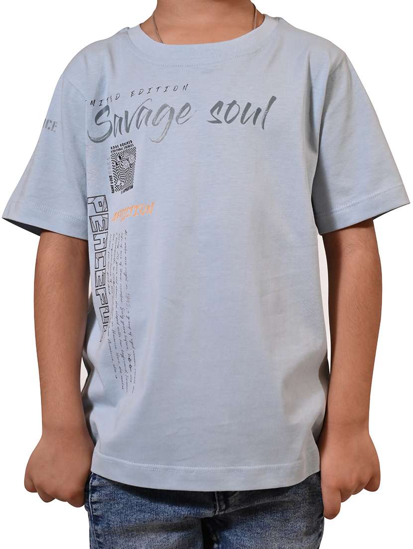 boys printed round neck t-shirt - 21710171 -  Standard Image - 3